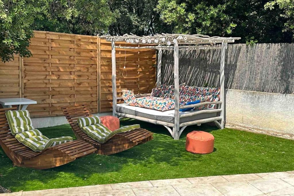 Appart Independent Garden Pool & Spa Sussargues Ngoại thất bức ảnh